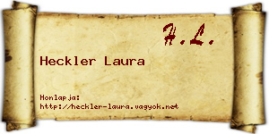 Heckler Laura névjegykártya